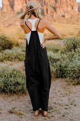 Double Take Full Size V-Neck Sleeveless Jumpsuit with Pockets OutfitFlow